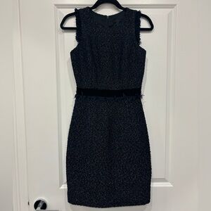 JCREW NAVY TWEED DRESS